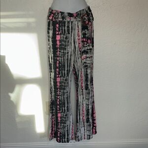 Eye candy Pink & Black Wide Leg Tie-Dye Pants size 1xl $15